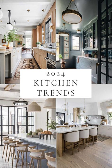 Beautiful kitchen design ideas and trends for 2024, with lighting, islands, kitchen cabinet trends, backsplash ideas, European style kitchens, modern farmhouse style, countertops & more Cabinet Trends, Kitchen Cabinet Trends, 2024 Kitchen, Beautiful Kitchen Designs, Timeless Kitchen, Organizing Hacks, Design Salon, Trends For 2024, Kitchen Design Trends