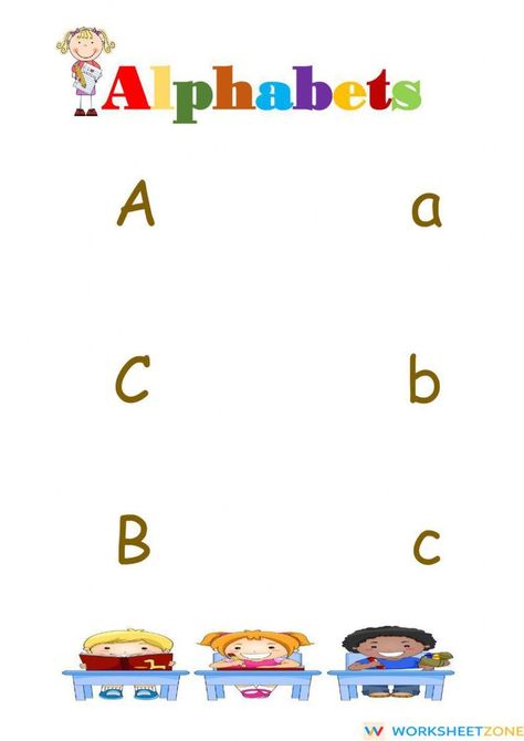 Activity For Grade 1, Abc Worksheets, Matching Worksheets, Small Letter, Alphabet Worksheets, Small Letters, Alphabet Activities, Interactive Activities, Preschool Worksheets