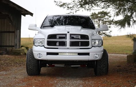 *whistles* Want your truck to look as good as this one? Go check out our 3rd Gen Grill inserts on  #farfromstockstoredotcom #FFS  #FarFronStock 3rd Gen Dodge Ram 2500 Cummins, 3rd Gen Dodge Ram 1500, 3rd Gen Ram 1500, 3rd Gen Dodge, White Dodge Ram, 3rd Gen Cummins, Dodge Ram 2500 Cummins, Ram 2500 Cummins, Dodge Ram Diesel