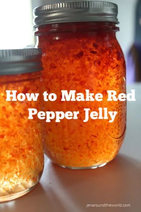 Do you have an over abundance of peppers growing in your garden right now? Check out this super easy recipe for making your own Red Pepper Jelly! It goes great on wheat crackers when poured over cream cheese. Roasted Red Pepper Jelly Recipe, Red Pepper Jelly Recipe Easy, Red Pepper Jelly Recipe No Pectin, Pepper Jelly Recipe Without Canning, Red Pepper Jam Recipe, Easy Red Pepper Jelly, Red Pepper Jelly Recipe Canning, Hot Red Pepper Jelly Recipe, Best Pepper Jelly Recipe