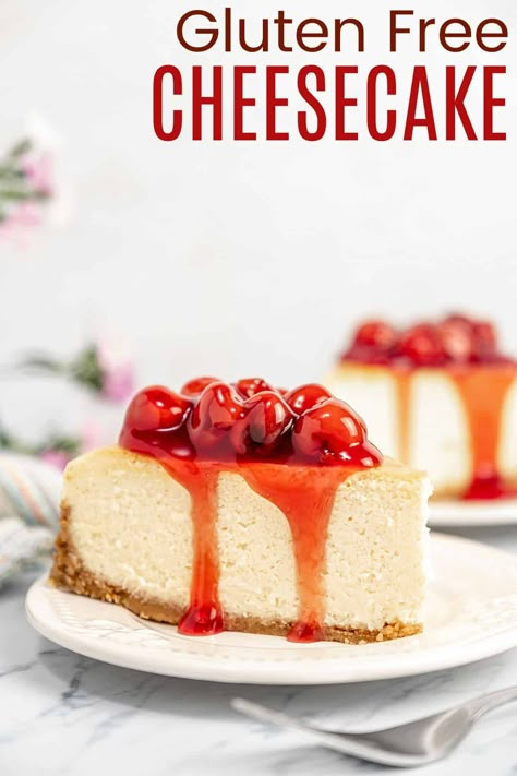 Airfry Dessert, Air Fryer Cheesecake, Strawberry Cake Design, Gluten Free Cheesecake Recipes, Creamy Cheesecake Recipe, Cheesecake Recipes Philadelphia, Philadelphia Cheesecake, Gluten Free Graham Crackers, Easy Gluten Free Desserts