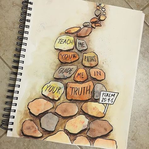 #Repost @sandyallnock ・・・ The path of enlightenment....stepping stones of truth… Path Of Enlightenment, Sandy Allnock, Bible Drawing, Bible Journaling Ideas Drawings, Bible Doodling, Bible Journal Notes, Inspire Bible Journaling, Ayat Alkitab, Verse Art