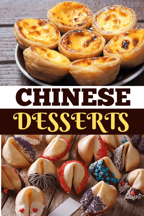 Looking for some popular Chinese desserts? From fortune cookies to fried milk to bubble tea, these traditional recipes bring a taste of Asia into your home. Chinese New Year Desserts, Fortune Cookies Recipe, Chinese Dessert Recipes, Fried Milk, Tea Party Desserts, Chinese Desserts, Dessert Logo, Fried Dessert, Chinese Snacks