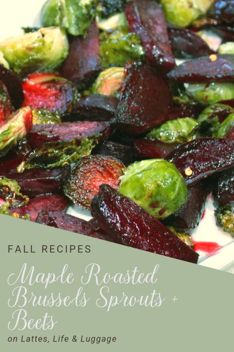 Brussels Food, Roasted Beets Recipe, Roasted Veggies Recipe, Maple Recipes, Roasted Sprouts, Beet Recipes, Sprouts Salad, Roasted Brussel, Roasted Brussels Sprouts