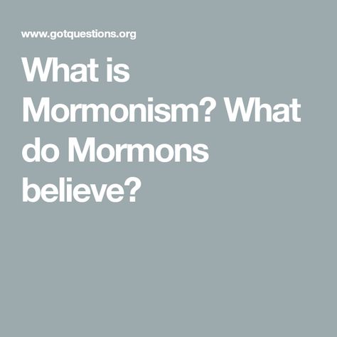 Mormon Beliefs, World Religions, Church Of Jesus Christ, Latter Days, The Church, Jesus Christ, A Man, Jesus