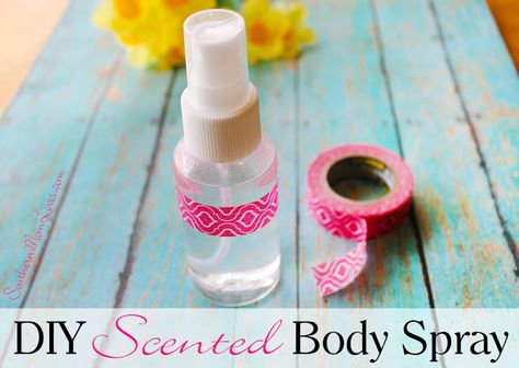 Southern Mom Loves: DIY Scented Body Spray {Mommy & Me Homemade Spa Day Series} Homemade Spa Day, Homemade Body Spray, Body Spray Recipe, Diy Body Spray, Diy Perfume Recipes, Essential Oil Perfumes Recipes, Homemade Spa, Homemade Perfume, Southern Mom