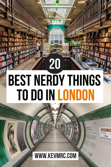 Searching for the best nerdy things to in London? Here are the 20 best geeky things you could do in London whether you're a tourist or a local, all shared by a true Londonner. From hidden gems to bookstore tours and board games hangouts, you'll find what you need in this post. unique things to do in london | unusual things to do in london | fun things to do in london #london Must Do Things In London, London For A Day, Things To Do In Notting Hill, Southern England Travel, London Ideas Travel, Free London Things To Do, Unusual Things To Do In London, London Things To Do In Summer, Top Things To Do In London