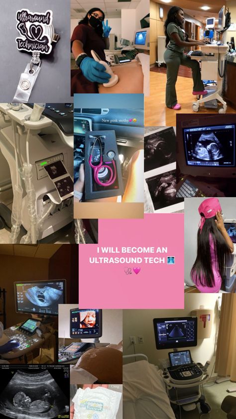 Ultra Sound Tech👩🏾‍🍼👶🏾🍼🤰🏾. Sonography Aesthetic, Diagnostic Medical Sonography Student, Ultrasound School, Ultra Sound, Sonography Student, Nursing School Inspiration, Nursing Goals, Radiology Technician, Nursing Motivation