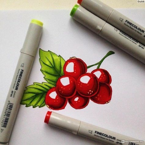 Art Markers Drawing, Markers Drawing Ideas, Copic Marker Art, Color Drawing Art, Food Sketch, Colored Pencil Artwork, Anime Canvas Art, Abstract Geometric Art, Beauty Art Drawings