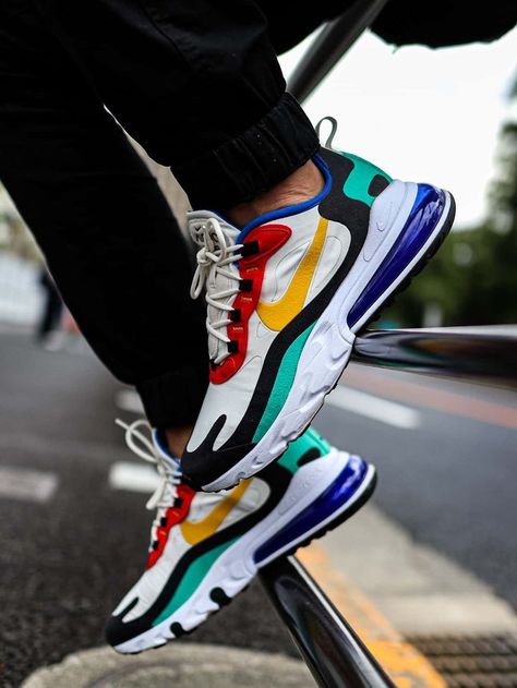 Nike Air Max 90 Outfit, Sneaker Outfits, Sneaker Trend, Nike Air Max 270 React, Cheap Nike Air Max, Air Max 270 React, 270 React, All Nike Shoes, Streetwear Mode