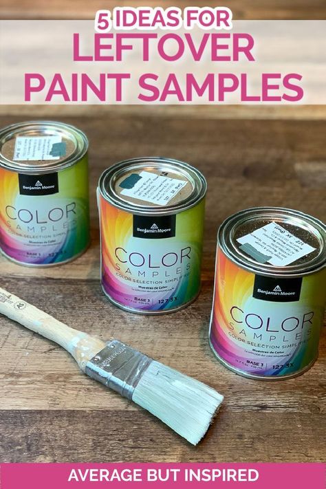 If you have paint samples left over from a project, here are some great ways to use them! These five ideas for leftover paint sample pots will come in handy. Paint Samples Crafts, Samples Diy, Make Chalk Paint, Homemade Chalk Paint, Homemade Chalk, Choosing Paint Colours, Paint Pots, Paint Your House, Paint Sample