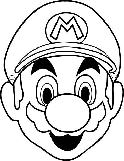 Halloween Masks Super Mario Face Coloring Page Super Mario Coloring, Mario Coloring, Super Mario Coloring Pages, Mario E Luigi, Colour Drawing, Mario Coloring Pages, Super Mario Birthday, Lego Super Mario, Coloring Page Ideas