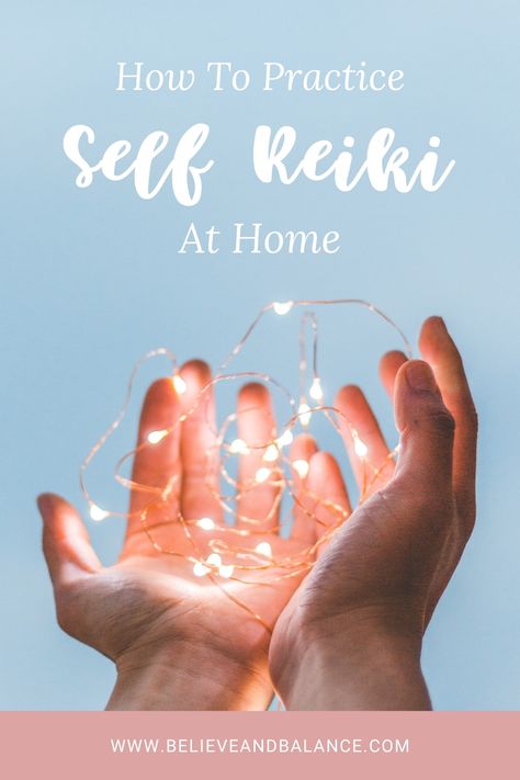 The process of Reiki involves meditation, hands-on healing, mindfulness, and the use of mantras and symbols. While you can visit a Reiki master, there are some ways to practice self Reiki right at home! Reiki Self Healing Techniques, How To Learn Reiki, How To Do Reiki On Yourself, Self Reiki Healing, Reiki Master Symbols, Self Care Symbol, Reiki Self Healing Hand Positions, Medical Reiki, Reiki Self Healing