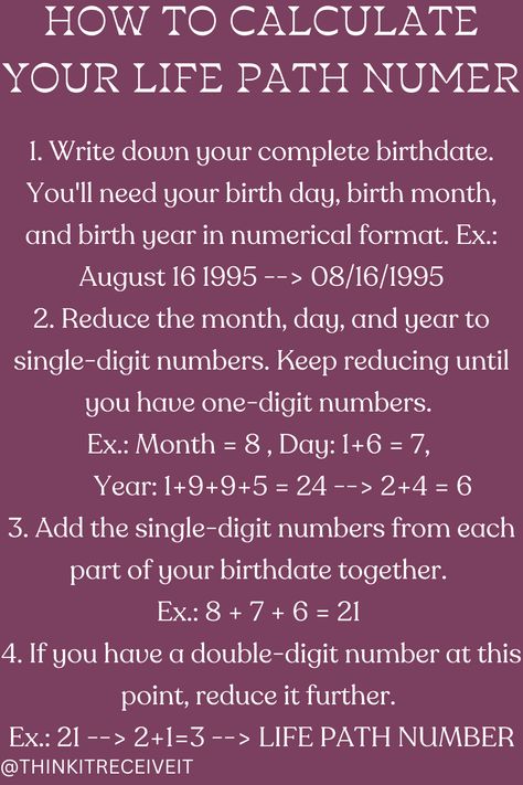 Your birthday leads to a life path number. Use these steps to find yours and go watch my previous video to see the meaning behind it. Life Path Number Calculate, Astrology Meaning, Number Chart, Chakra Cleanse, Numerology Life Path, Numerology Numbers, Spiritual Journals, Numerology Chart, Life Path Number