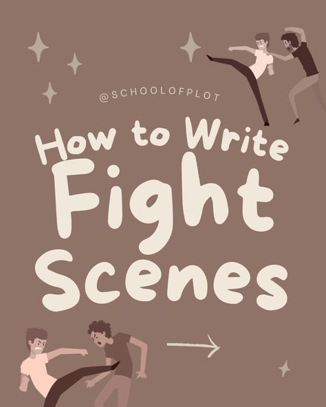 Text says how to write a fight scene. Images of fighting characters. Action Scene, Scene Writing, Get Published, الفن الرقمي, Writing Inspiration Tips, Writing Plot, Writing Fantasy, Writing Prompts For Writers, Writing Dialogue Prompts