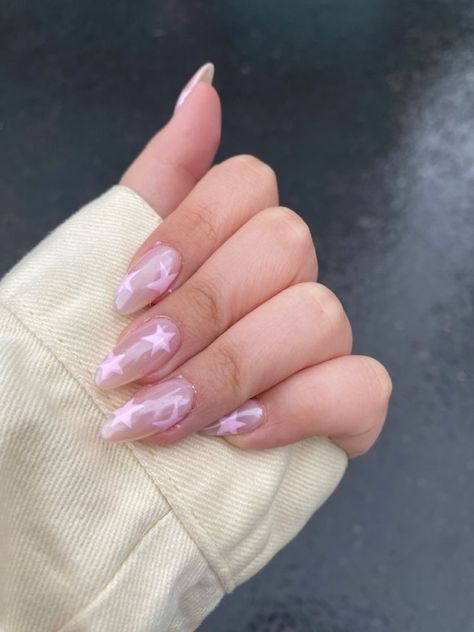 Her Nails, Almond Acrylic Nails, Soft Nails, Nagel Inspo, Star Nails, Pink Acrylic Nails, Dream Nails, Fire Nails, Funky Nails