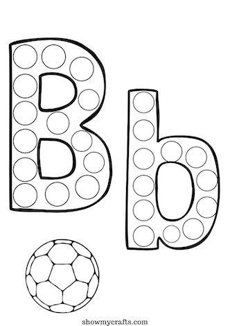 Preschool Letters Printables, Painting Worksheet, Preschool Letter B, Letter B Activities, Letter D Worksheet, Dot Marker Printables, Letter B Worksheets, Color Worksheets For Preschool, Alphabet Crafts Preschool