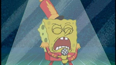 Spongebob Sweet Victory, Singing Meme, Stephen Hillenburg, People Having Fun, Nyc Subway, Cartoon Memes, Valentine Fun, Animal Heads, Fun At Work