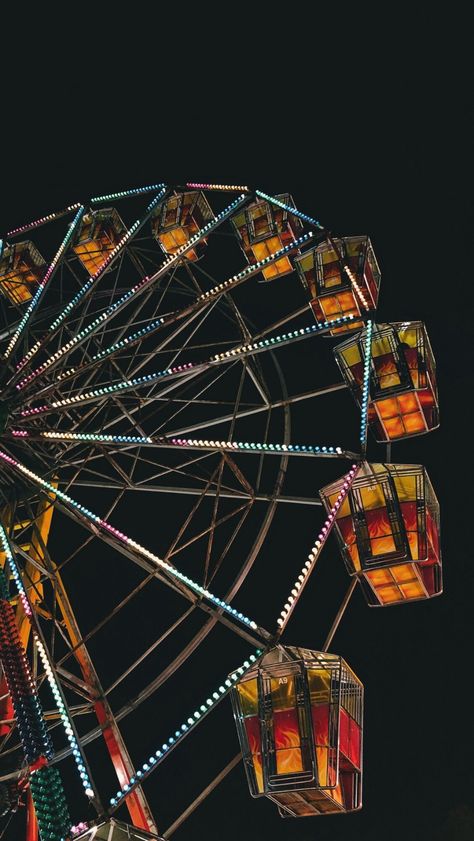 Ferris Wheel Ferris Wheel, At Night, Ios, Wheel, Wallpapers, Iphone