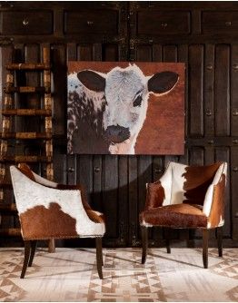 McCoy Cowhide Chair Western Chair, Adobe Interior, Cowhide Decor, Cowhide Chair, Cowhide Furniture, Western Rustic, Casa Country, Western Furniture, Brown Cowhide