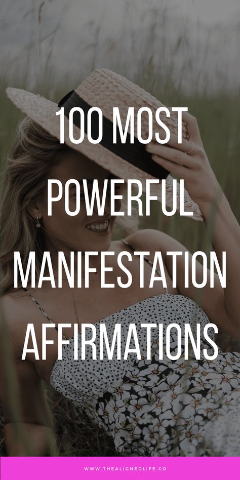 100 of the Most Powerful Manifestation Affirmations Powerful Manifestation Affirmations, Become Magnetic, Most Powerful Mantra, Manifesting Tips, Powerful Manifestation, Building Self Confidence, Dream Future, Spiritual Manifestation, Manifest Your Dreams