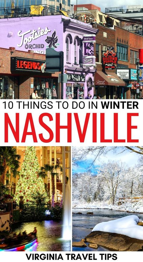 Winter In Nashville, Things To Do Christmas, Christmas In Nashville, Nashville Winter, Nashville Things To Do, Nashville Tennessee Vacation, Nashville Museums, Nashville Travel Guide, Tennessee Road Trip