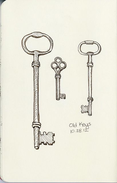 Vintage Keys Drawing, Skeleton Key Tattoo Vintage, Old Keys Tattoo, Key With Ribbon Tattoo, Two Keys Tattoo, Vintage Keys Tattoo, Old Key Tattoo Ideas, Minimal Key Tattoo, Skeleton Key Tattoo Simple