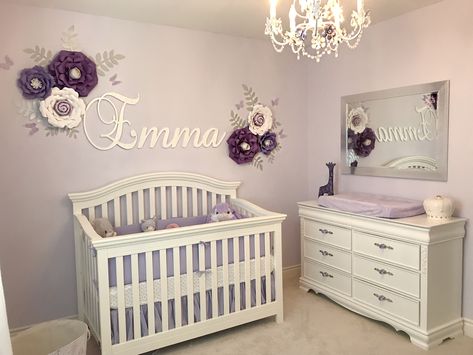 Purple Baby Rooms, Purple Nursery Girl, Baby Room Boy, Purple Nursery, Girl Nursery Themes, Toddler Girl Room