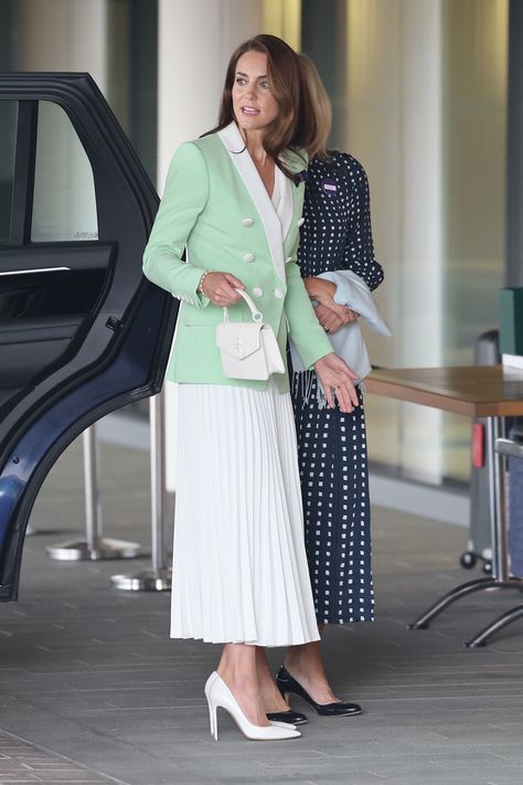 Kate Middleton Tennis, Kate Middleton Wimbledon, Wimbledon 2023, Mint Blazer, Kate Middleton Style Outfits, Princesse Kate Middleton, Looks Kate Middleton, Estilo Kate Middleton, Tennis Whites