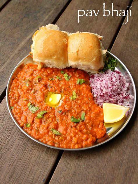 Wedding Cuisine, Pav Bhaji Recipe, Hebbars Kitchen, Wallpaper Food, Puri Recipes, Bhaji Recipe, Spicy Snacks Recipes, Pani Puri, Pav Bhaji