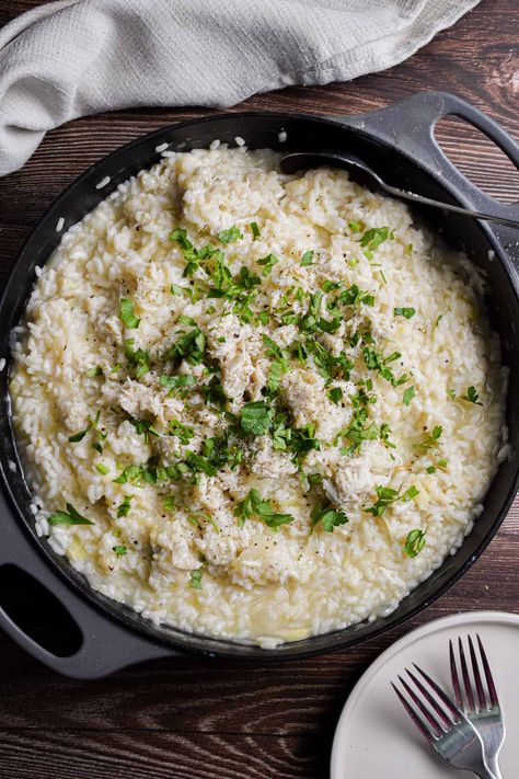 Creamy Crab Risotto Recipe Crab Risotto Recipes, Italian Stuffed Mushrooms, Crab Risotto, Sauteed Eggplant, Seafood Stock, Creamy Crab, Risotto Rice, Risotto Recipe, Dungeness Crab