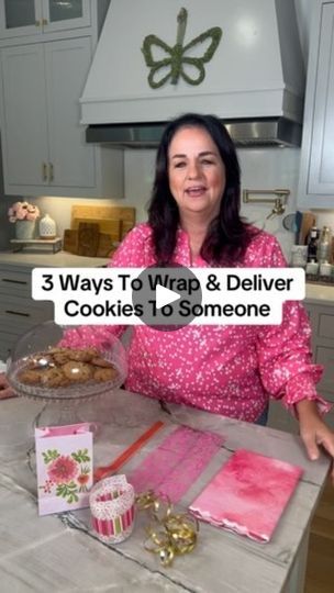 19K views · 1.6K reactions | 3 ways to wrap up cookies that you’re delivering to someone! Comment “COOKIE” for my go-to cookie recipe🥰 #cookies #chocolatechipcookies #wrapping #gift #neighbor #teachergift | Carla Shellis | carlashellis · Original audio Cookie Platter Gift Ideas, How To Wrap A Plate Of Cookies, Diy Cookie Wrapping Ideas, Wrap Cookies For Gifts, How To Wrap Cookies For Gifts, Cookie Wrapping Ideas, Gifting Cookies, Cookie Wrapping, Up Cookies