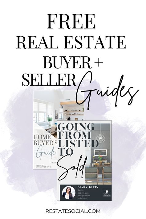 Free printable home buyer guide and seller guide for real estate agents! Customizable and ready to download for your real estate lead magnets or other Realtor marketing! realtor guide | home selling guide | printables for real estate | real estate marketing | real estate agent marketing ideas | canva templates for realtors | real estate templates | seller checklist real estate | printable seller list real estate | realtor printable | free realtor marketing | buyer tips checklist Real Estate Agent Marketing Ideas, Real Estate Marketing Gifts, Real Estate Buyers Guide, Buying First Home, Real Estate Book, Real Estate Guide, Marketing Real Estate, Real Estate Agent Marketing, Marketing Gift