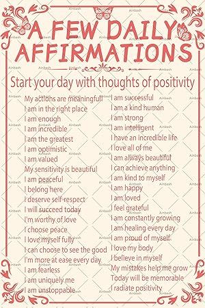 Amazon.com: A Few Daily Affirmations Metal Sign Room Decor Aesthetic Wall Art Tin Pink Butterfly For Wall Home Coffee Room Office Decor Gifts Poster Tinplate 8X12 Inches : Home & Kitchen Hebrew Women, Sign Room Decor, Coffee Room, Room Decor Aesthetic, Aesthetic Wall Art, Aesthetic Wall, Decor Aesthetic, Room Signs, Pink Butterfly