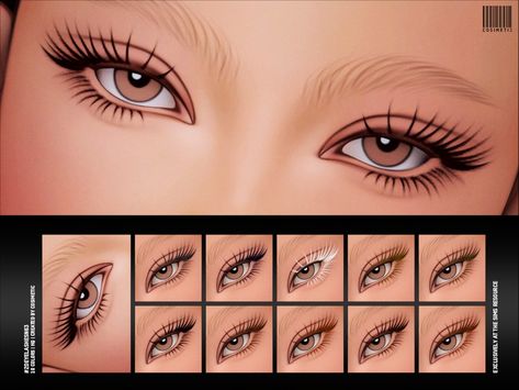 The Sims Resource - Maxis Match 2D Eyelashes N63 Sims 4 Cc Mm Eyelashes, Sims 4 Eye Mask, Ts4 Makeup, Sims 4 Makeup, Sims 4 Cheats, Sims 4 Tattoos, Sims 4 Cc Eyes, White Eyelashes, Makeup Cc