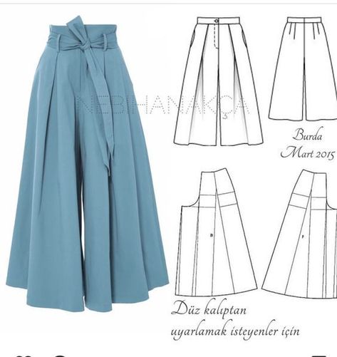 FREE PATTERN ALERT: 15+ Pants and Skirts Sewing Tutorials: Get access to hundreds of free sewing patterns and unique modern designs #sewingpatterns Skirt Sewing Tutorial, Seluar Wanita, Corak Menjahit, Projek Menjahit, Diy Sy, Haine Diy, Diy Vetement, Palazzo Pant, Sewing Skirts