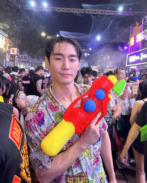 Happy Songkran Day, Songkran Day, Force Jiratchapong, Embroidery Fashion, Actor Model, E-book, Force, Thailand, Actors