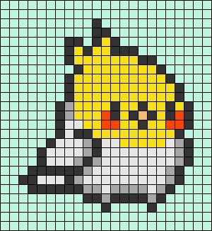 Giraffe Pixel Art, Parrot Pixel Art, Bird Alpha Pattern, Pixel Art Pattern 32x32 Grid Easy, Pixel Art Drawings Ideas, Pixel Art Ideas Creative, Perler Bead Patterns Cute, Bird Pixel Art, Pixel Bird