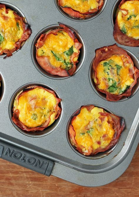 Ham and Cheese Egg Cups - Emily Bites Muffin Tin Ham And Eggs, Egg And Ham Bites Muffin Tins, Ham And Cheese Cups Muffin Tins, Ham And Egg Breakfast Cups, Ham Egg Cheese Cups, Ham And Egg Bites, Biscuit Egg Muffin Cups, Egg Bake Cups, Ham Egg Bites