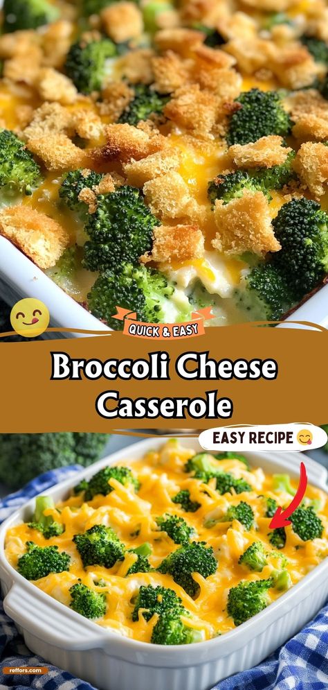 Creamy, cheesy, and absolutely irresistible, this Broccoli Cheese Casserole is the ultimate comfort food. A perfect side dish for any holiday table. #CheesyBroccoli #CasseroleLove #ComfortFood Cheddar Broccoli Bake, Broccoli Casserole Thanksgiving, Vegtable Casserole, Best Broccoli Casserole, Creamy Broccoli Casserole, Broccoli Casseroles, Broccoli And Cheese Casserole, Broccoli Cheese Casserole Easy, Easy Broccoli Casserole