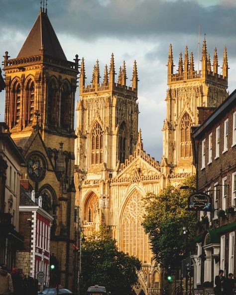 The Queen's English on Instagram: “York Minster, York, England. The site of the magnificent medieval building has always been an important one for the city. The Minster is…” Destination Holiday, Vacation Europe, Kentish Town, Traveling Europe, York England, Europe Tour, York Minster, Cathedral Architecture, Northern England