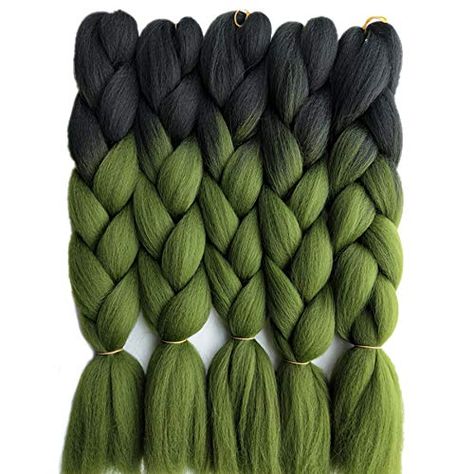 PRICES MAY VARY. Material: Synthetic high temperature fiber, heat resistant. Texture: Smooth yaki texture, soft, durable, tangle free, easy to take small strands Color: black to olive green, unique, to show your charming and beauty. Workmanship: Our hair is made by experience professional workers, you will see it is different with others Making curly style, wrap & twist then put into 100 degree hot water, wait for 5 minutes Synthetic jumbo braiding attachment hair extensions 1. Material: Synthet Mixing Hair Extensions, Fern Cotton Hair 2022, Spring Twist Hair Brands, Fabric Hair Extensions, Weaving Techniques Hair, Rubberband Method Box Braids Crochet, Blonde Braiding Hair, Braiding Hair Colors, Colored Box Braids