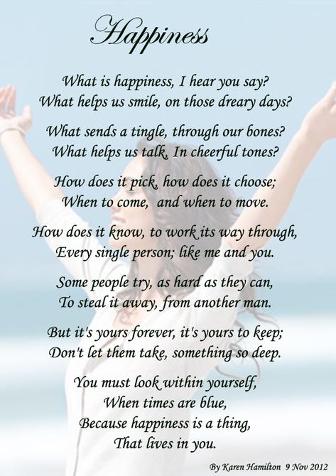 Poems About Happy Memories | 15278 Posts Poems On Joy, Poems About Happiness Memories, Positive Poems Happiness, Poem On Happiness, Poems About Joy, Poems On Happiness, Poem Ideas Topics, Happy Poems Positive, Happiness Poem