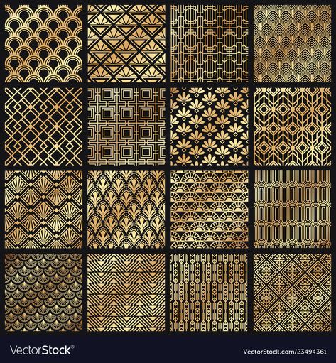 Art Deco Gold Pattern, Pen Background, Buffet Counter, Gold Art Deco Pattern, Clay Carving, Luxury Pattern, Realistic Pencil Drawings, Motif Art Deco, Seamless Wallpaper