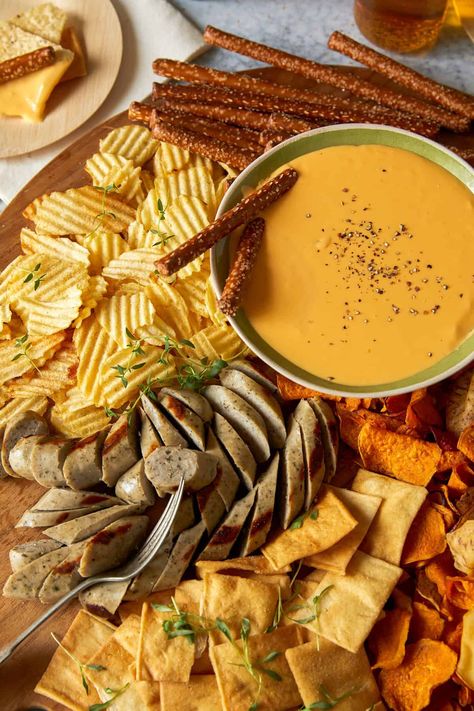 Crock Pot Beer Cheese Dip | Spoon Fork Bacon Crock Pot Beer Cheese Dip, Crock Pot Beer Cheese, Crockpot Beer Cheese, Beer Cheese Dip Crockpot, Appetizers For Party Crockpot, Slow Cooker Dips, Grilled Bratwurst, Chips Dip, Spoon Fork Bacon