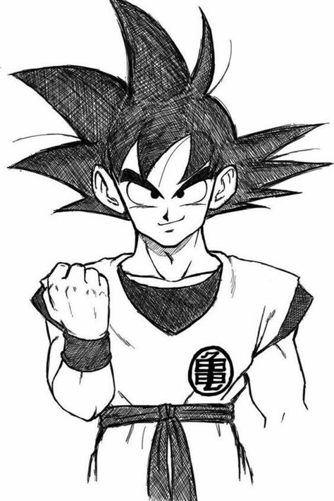 Dragon Ball Goku Drawing, Dragon Ball Z Goku Drawing, Dragon Ball Drawing Goku, Son Goku Drawing, Dragon Ball Z Drawings, Dragon Ball Drawing, Dragon Ball Z Art, Drawing Dragon Ball, Drawing Goku