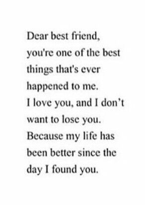 Dear, Best Friend.                                                                                                                                                                                 More I Only See You, Love You Bestie, Dont Want To Lose You, My Favorite Person, Happy Birthday Best Friend, Dear Best Friend, Grunge Tumblr, Best Friendship Quotes, Besties Quotes