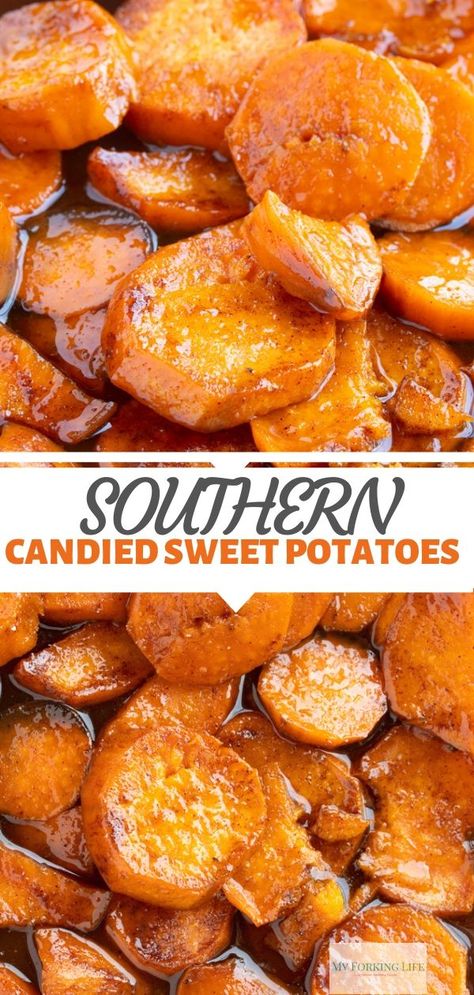 Sweet Potato Side Dishes, Sweet Potatoes Thanksgiving, Southern Candied Sweet Potatoes, Candied Sweet Potato Recipes, Potatoes Thanksgiving, Sweet Potato Thanksgiving, Sweet Potato Recipes Baked, Yams Recipe, Thanksgiving Food Sides