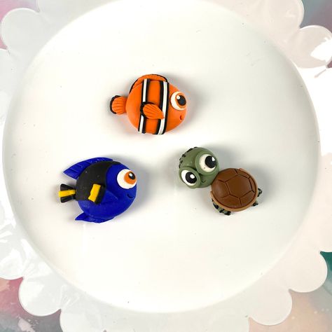 Nemo Turtle, Dory Nemo, Finding Nemo, Left Alone, Handmade Clay, Mickey Ears, Clay Charms, Choose One, Clay Art