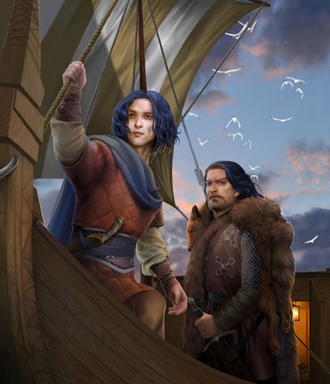 Griff and Aegon by Steamey Jon Connington, The Winds Of Winter, Game Of Thrones Books, Game Of Thrones Artwork, Hand Of The King, Targaryen Art, Asoiaf Art, Got Memes, Gra O Tron